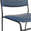 Pemberly Row 500 lb Capacity High Density Stackable Navy Vinyl Chair