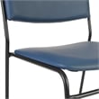 Pemberly Row 500 lb Capacity High Density Stackable Navy Vinyl Chair
