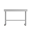 Pemberly Row 30x60 Stainless Steel Work Table with 4