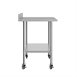 Pemberly Row 30x60 Stainless Steel Work Table with 4