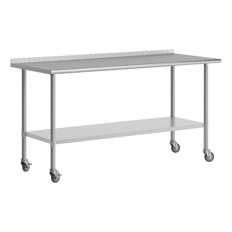 Pemberly Row 30x72 Stainless Steel Work Table with 1.5