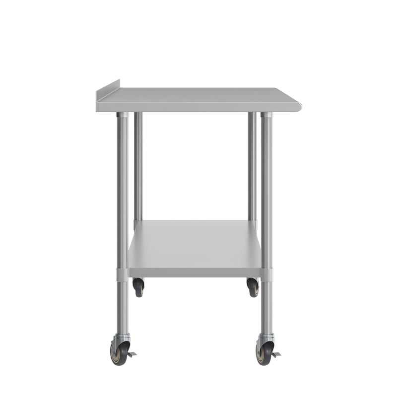 Pemberly Row 30x72 Stainless Steel Work Table with 1.5
