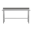 Pemberly Row Stainless Steel Kitchen Prep and Work Table with 4