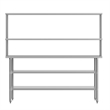 Pemberly Row 30x72 Stainless Steel Work Table with 2 Overshelves & Undershelves
