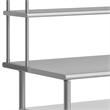Pemberly Row 30x72 Stainless Steel Work Table with 2 Overshelves & Undershelves