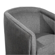 Pemberly Row Traditional Club Style Accent Chair with 360 Swivel Base in Gray