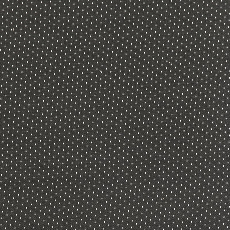 Pemberly Row Crown Back Banquet Stack Chair in Black Dot Patterned/Black Frame