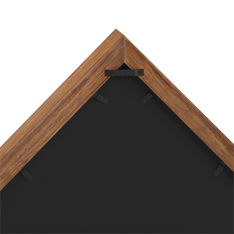 Pemberly Row Solid Wood Rustic Brown Display Case for 9.5 x 5 Veterans Flag