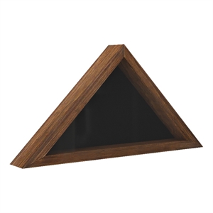 Pemberly Row Solid Wood Rustic Brown Display Case for 9.5 x 5 Veterans Flag
