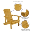 Pemberly Row Star and Moon Fire Pit with Cover and 4 Yellow Adirondack Chairs