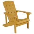 Pemberly Row Star and Moon Fire Pit with Cover and 4 Yellow Adirondack Chairs