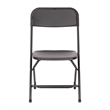 Pemberly Row Wide and Tall Black Plastic Folding Chairs 4 Pack