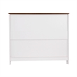 Pemberly Row Classic Sideboard and Buffet Cabinet with Storage in White/Walnut