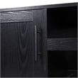 Pemberly Row Classic Sideboard and Bar Cabinet with Storage in Black