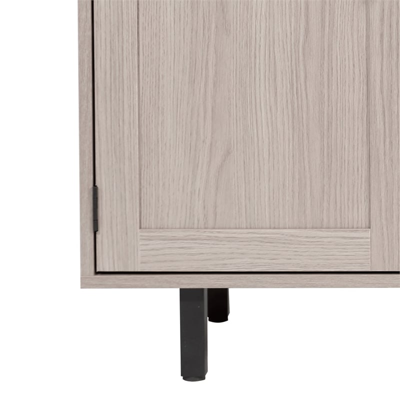 Pemberly Row Classic Sideboard and Bar Cabinet with Storage in Gray