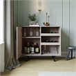 Pemberly Row Classic Sideboard and Bar Cabinet with Storage in Gray