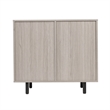 Pemberly Row Classic Sideboard and Bar Cabinet with Storage in Gray