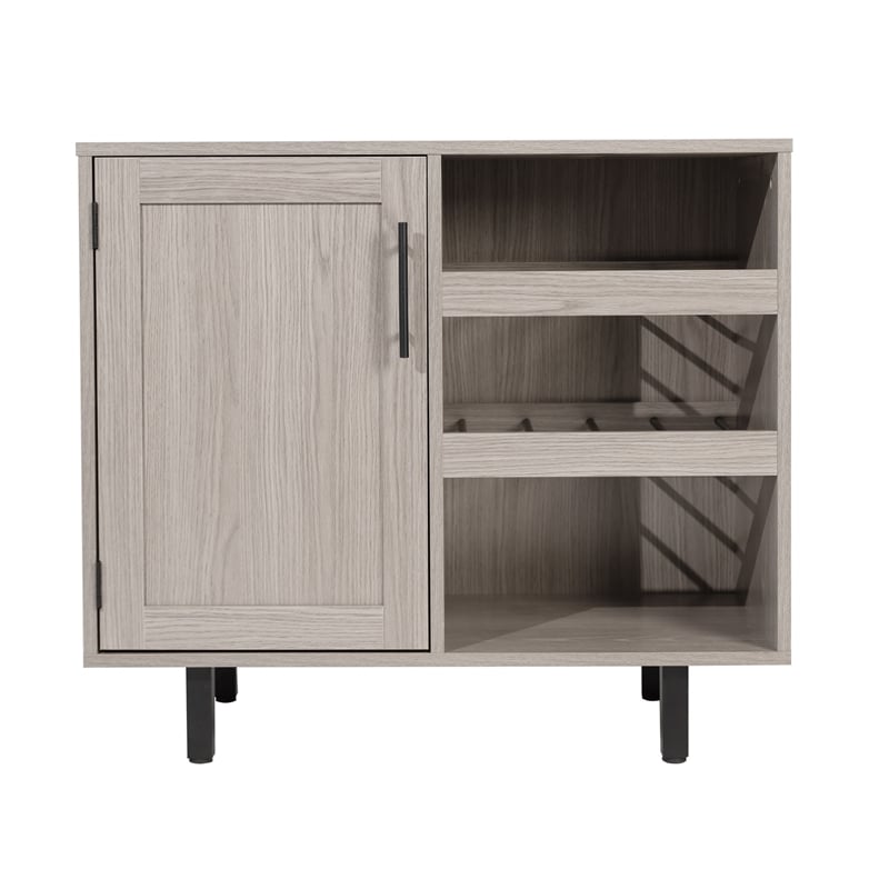 Pemberly Row Classic Sideboard and Bar Cabinet with Storage in Gray