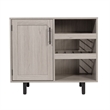 Pemberly Row Classic Sideboard and Bar Cabinet with Storage in Gray