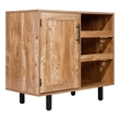 Pemberly Row Classic Sideboard and Bar Cabinet with Storage in Light Brown