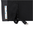 Pemberly Row Contoured Twin Headboard with 2 Power Outlets and USB Ports in Gray