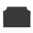 Pemberly Row Contoured Twin Headboard with 2 Power Outlets and USB Ports in Gray
