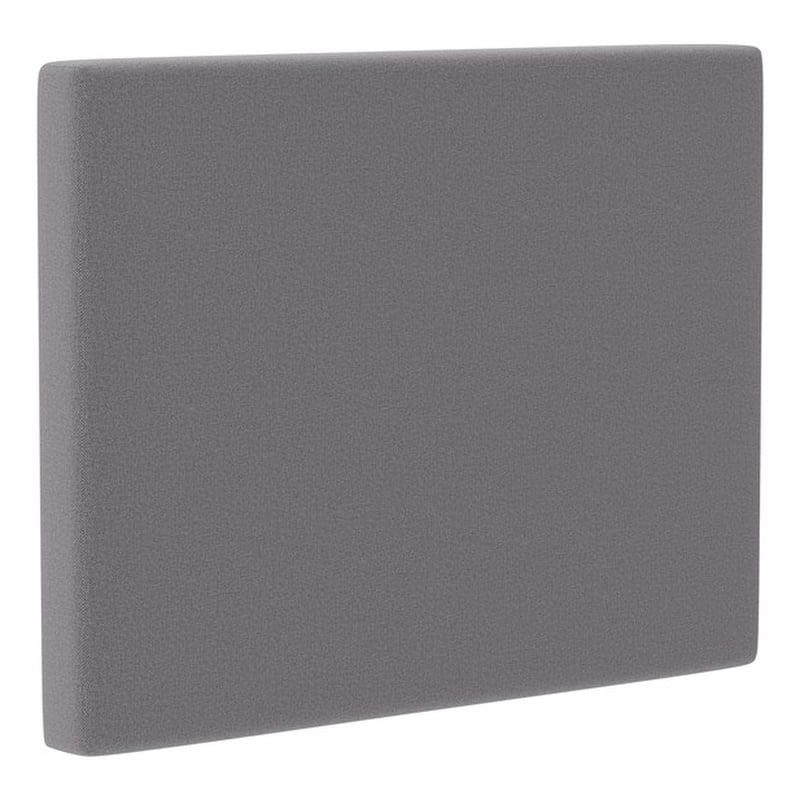 Pemberly Row Upholstered Twin Headboard with 2 Power Outlets & USB Ports in Gray