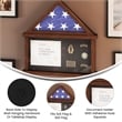 Pemberly Row Glass Front Flag Display Case with Certificate Holder for 9x5 Flag