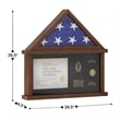 Pemberly Row Glass Front Flag Display Case with Certificate Holder for 9x5 Flag