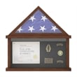 Pemberly Row Glass Front Flag Display Case with Certificate Holder for 9x5 Flag