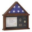 Pemberly Row Glass Front Flag Display Case with Certificate Holder for 9x5 Flag