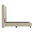 Pemberly Row Full Upholstered Platform Bed with Channel Stitched Headboard
