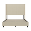 Pemberly Row Full Upholstered Platform Bed with Channel Stitched Headboard