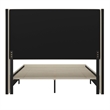 Pemberly Row Queen Upholstered Platform Bed with Channel Stitched Headboard