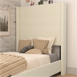 Pemberly Row Twin Upholstered Platform Bed with Channel Stitched Headboard