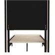 Pemberly Row Twin Upholstered Platform Bed with Channel Stitched Headboard
