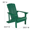 Pemberly Row Star and Moon Fire Pit with Cover and 2 Green Adirondack Chairs
