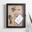 Pemberly Row 11 x 14 Solid Pine Shadow Display Case with Linen Liner in Black