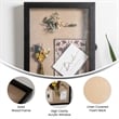 Pemberly Row 11 x 14 Solid Pine Shadow Display Case with Linen Liner in Black
