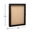 Pemberly Row 11 x 14 Solid Pine Shadow Display Case with Linen Liner in Black