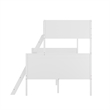 Pemberly Row Twin Over Full Solid Wood Bunk Bed Frame for Kids in White