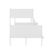 Pemberly Row Twin Over Full Solid Wood Bunk Bed Frame for Kids in White