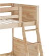 Pemberly Row Twin Over Twin Solid Wood Bunk Bed Frame for Kids in Natural