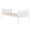 Pemberly Row Twin Over Twin Solid Wood Bunk Bed Frame for Kids in White