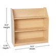 Pemberly Row Kids Wooden Bookshelf with 3 Display Shelves in Natural