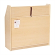 Pemberly Row Kids Wooden Bookshelf with 3 Display Shelves in Natural