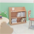 Pemberly Row Kids Wooden Bookshelf with 3 Display Shelves in Natural
