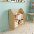 Pemberly Row Kids Wooden Bookshelf with 3 Display Shelves in Natural