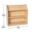 Pemberly Row Kids Wooden Bookshelf with 3 Display Shelves in Natural