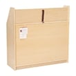 Pemberly Row Kids Wooden Bookshelf with 3 Display Shelves in Natural